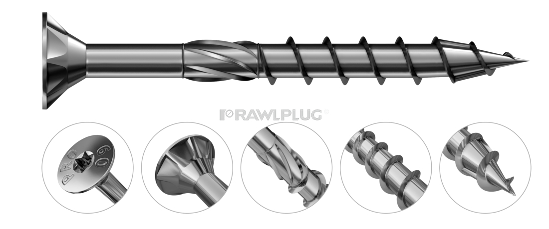 Ancora surub PROCUT R-PTX pentru lemn