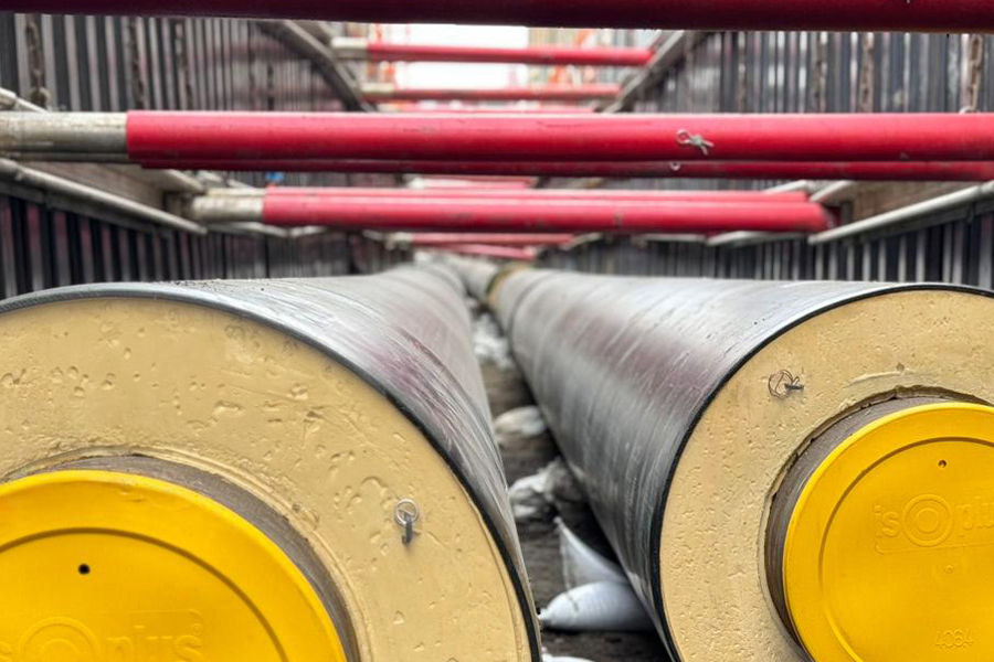 Isoplus pre-insulated steel pipes at the Bradford energy network project