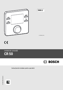 Termostat Bosch cu senzor de exterior CR50
<BR>Instructiuni de instalare pentru specialisti - instructiuni de montaj