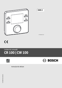 Termostat ambiental Bosch CR100
<BR>Instructiuni de utilizare - instructiuni de montaj