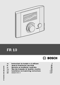 Termostat de camera Bosch FR10
<BR>Instructiuni de instalare si utilizare - instructiuni de montaj