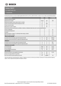 Cazan in condensare cu gaz Condens 7000 FP - GC7000FP 400 R 23 - fisa tehnica