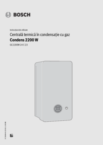 Centrala termica cu condensare pe gaz Bosch Condens 2200 W</br>Instructiuni de utilizare - ghid de proiectare