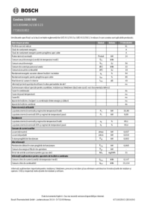 Centrala termica cu condensare pe gaz Bosch Condens 5300i WM - fisa tehnica