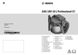 Aspirator profesional Bosch GAS 18V-10 L, cu acumulator - manual de utilizare - prezentare generala