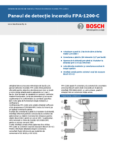 Panoul de detectie incendiu Bosch FPA-1200-C - prezentare detaliata