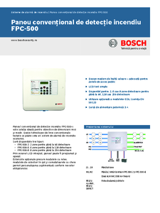 Panou conventional de detectie incendiu Bosch FPC-500
 - prezentare detaliata