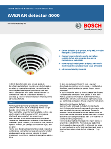 Detectoare automate de incendiu Bosch AVENAR 4000 - prezentare detaliata