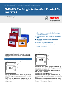 Declansator manual de alarma adresabil Bosch FMC-420RW - prezentare detaliata