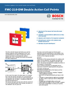 Declansator manual de alarma adresabile Bosch FMC-210-DM - prezentare detaliata