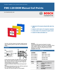 Declansator manual de alarma conventionala Bosch FMC-120-DKM - prezentare detaliata