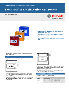 Declansator manual de alarma conventionala Bosch FMC-300RW - prezentare detaliata