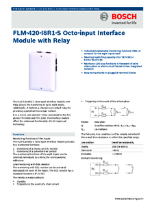 Modul Bosch de interfata 8 intrari, cu releu FLM-420-I8R1-S - prezentare detaliata