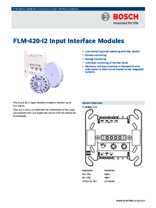 Modul Bosch de interfata cu intrare FLM-420-I2 - prezentare detaliata
