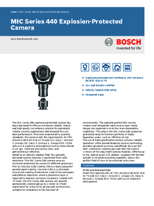 Camera de supraveghere analogica rezistenta la explozie Bosch MIC Series 440 - prezentare detaliata