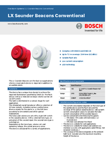 Sirena conventionala Bosch LX sounder beacon - prezentare detaliata