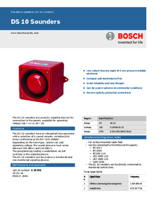 Sirena conventionala Bosch DS 10 - prezentare detaliata