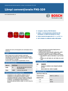 Lampi conventionale Bosch FNS-320 - prezentare detaliata