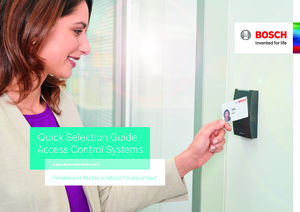 Sisteme de control al accesului Bosch - Ghid de selectie rapida - ghid de proiectare
