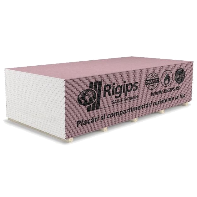 Rigips® RF HL tip DF, placi gips-carton pentru pereti super rezistenti la foc