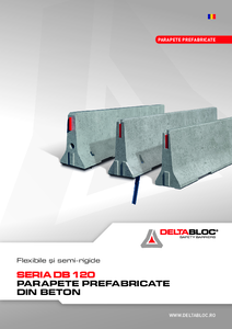 Parapete prefabricate din beton DELTABLOC® DB 120 - prezentare detaliata