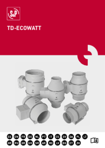 Ventilator in-line Soler&Palau TD-ECOWATT - instructiuni de montaj