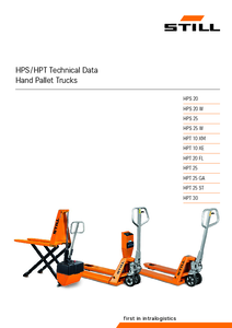 Transpalet manual STILL cu furca STILL HPS/HPT - fisa tehnica