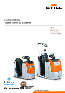 Tractor electric cu platforma STILL LTX 20 - fisa tehnica