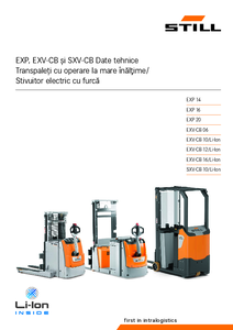 Stivuitor cu operator pedestru STILL EXV-CB 06-16 - fisa tehnica