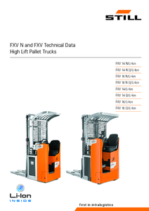 Transpaleti cu operare la mare inaltime STILL FXV 14-16 si FXV 14-16 N - fisa tehnica