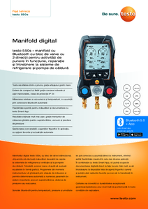 Manifold digital inteligent testo 550s - fisa tehnica