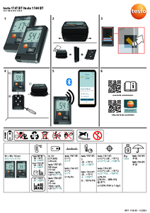 Mini inregistrator de date pentru temperatura testo 174 T BT / Mini inregistrator de date pentru temperatura si umiditate testo 174 H BT cu Bluetooth® si conexiune la aplicatie - instructiuni de montaj