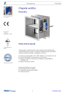 Clapeta antifoc TROX FKA2-EU - fisa tehnica