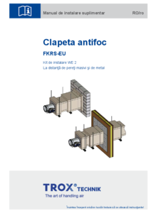 Clapeta antifoc TROX FKRS-EU - instructiuni de montaj