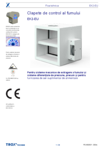 Clapete de control al fumului TROX EK2-EU - fisa tehnica