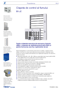 Clapete de control al fumului TROX EK-JZ - fisa tehnica