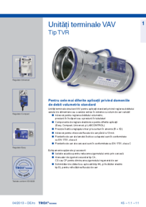 Regulatoare de debit variabil TROX TVR - fisa tehnica