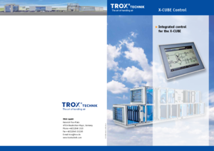 Centrala de tratare a aerului TROX X-CUBE - Panoul de control integrat - prezentare generala