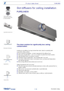 Difuzoare tip slot TROX PL50 - fisa tehnica