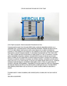 Linia de carucioare Hercules de la Unior - prezentare generala